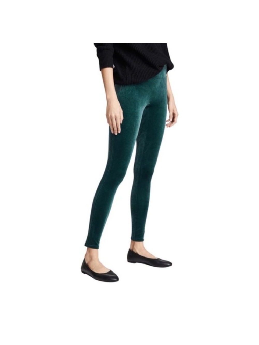 SPANX High Waisted Forest Green Velvet Leggings 3X rare sold out plus size